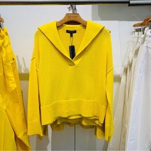 Yellow Women’s Banana Republic Sailor Cropped Sweater